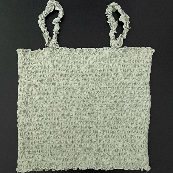 Pastel Green Ruffle Tank/Crop Top - Picture 1 of 4